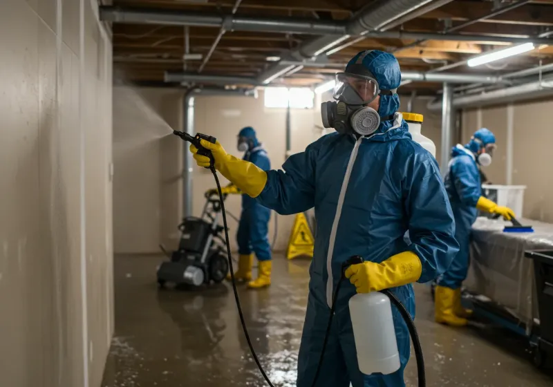 Basement Sanitization and Antimicrobial Treatment process in Pike County, OH