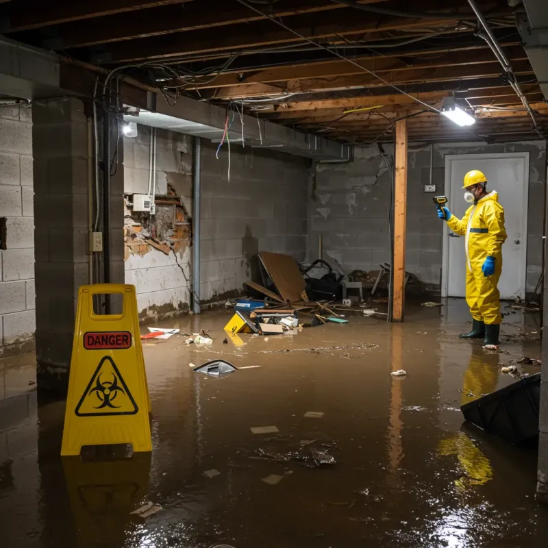 Flooded Basement Electrical Hazard in Pike County, OH Property